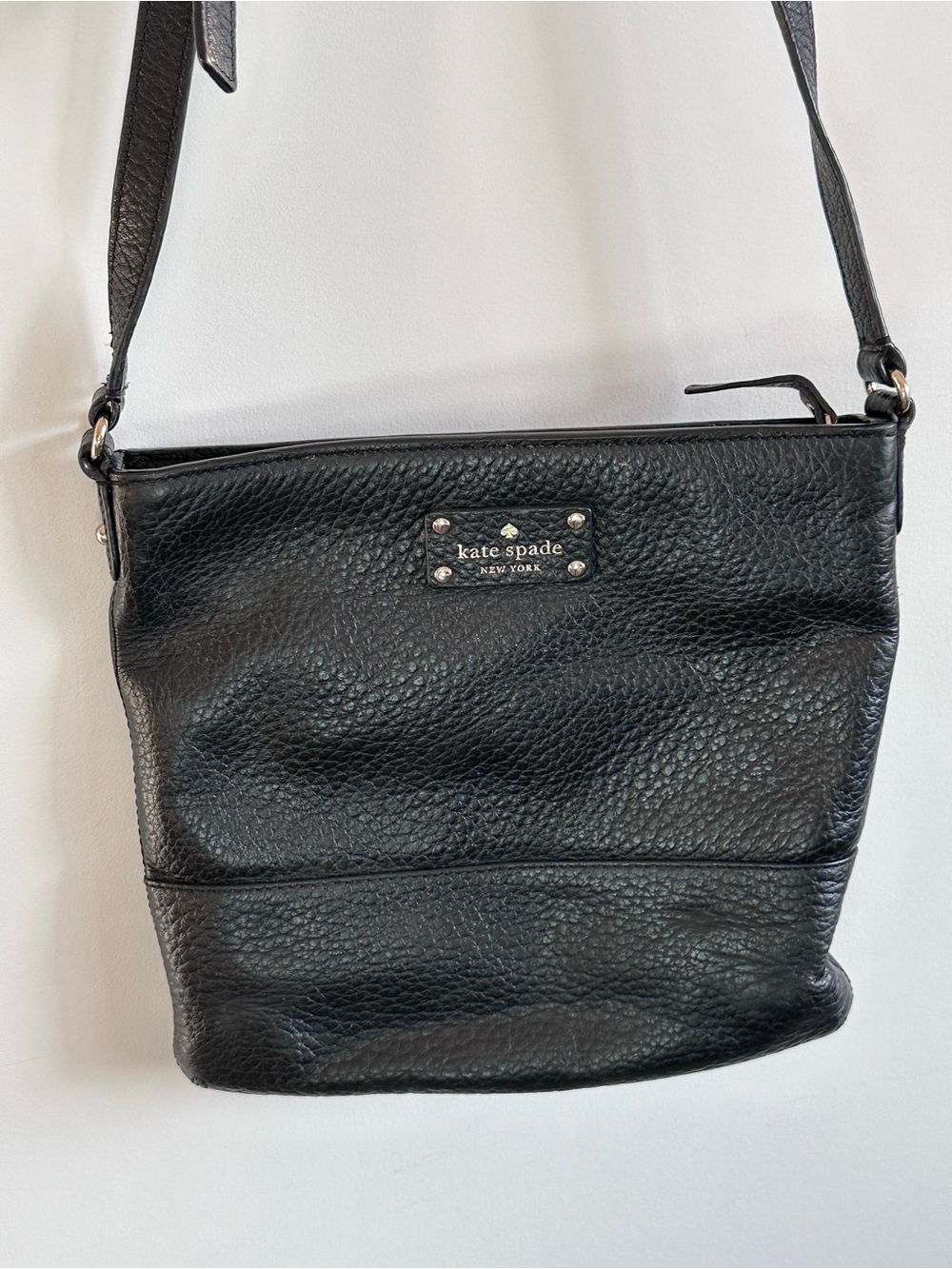 kate spade Black Pebbled Leather Crossbody Shoulder Bag